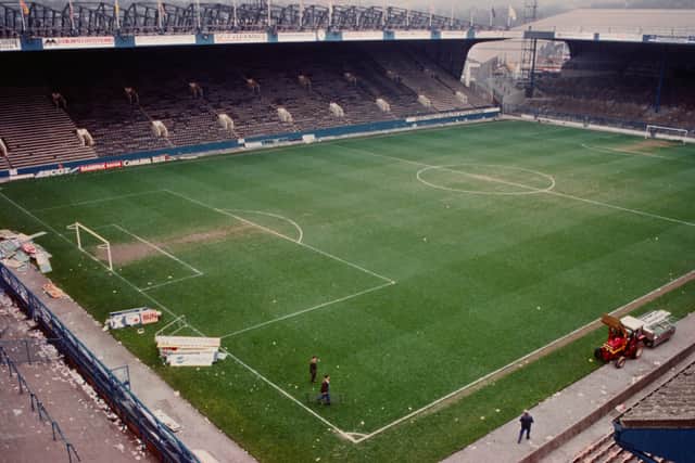 Hillsborough the day after the disaster in 1989. Photo: Derek Hudson/Getty Images