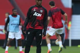 Ethan Laird at United last year Credit: Getty