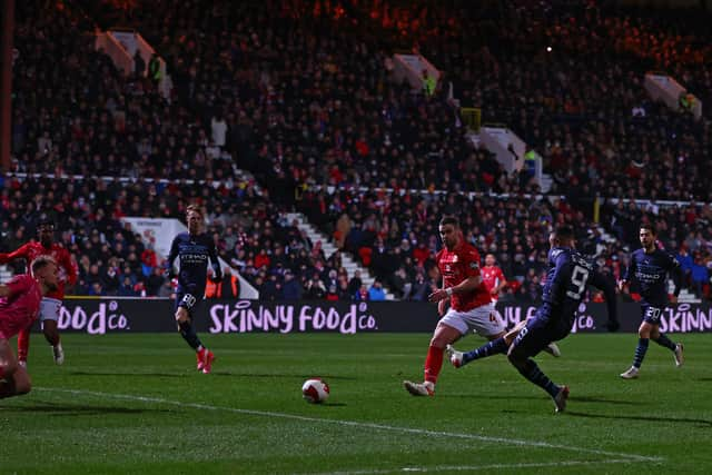 Gabriel Jesus made it 2-0 in the first half. Credit: Getty.