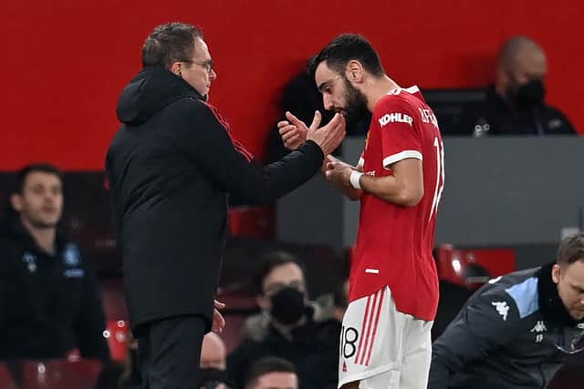 Bruno Fernandes was taken off in the latter stages. Credit: Getty.
