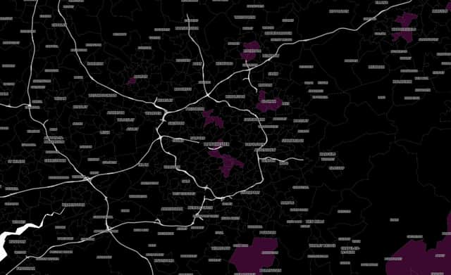 <p>Covid infections in Greater Manchester map Credit: gov.uk</p>