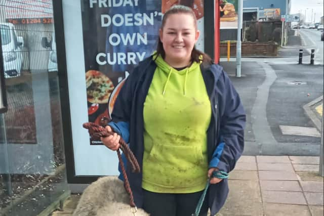 Jade Hutchinson took a sheep on a bus to protest against the Greater Manchester Clean Air Zone