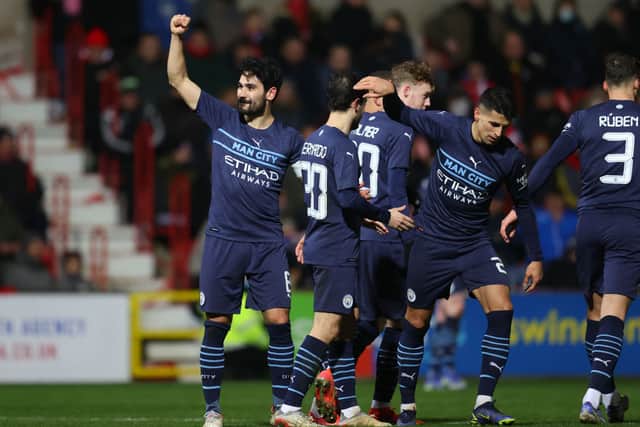 City beat Swindon Town 4-1 in the fourth round. Credit: Getty. 