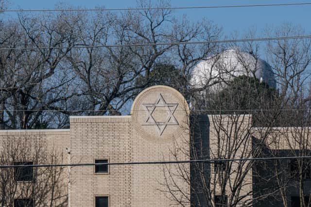 The Congregation Beth Israel synagogue is seen on January 16, 2022 in Colleyville, Texas.  (Photo by Brandon Bell/Getty Images)