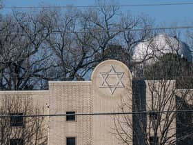 The Congregation Beth Israel synagogue is seen on January 16, 2022 in Colleyville, Texas.  (Photo by Brandon Bell/Getty Images)