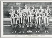 A postcard of the Dick, Kerr Ladies, formed in Preston in 1917.  Courtesy of the National Football Museum