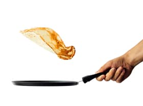 The time of year when people across the UK chuck pancakes around their kitchens is almost upon us (image: Shutterstock)