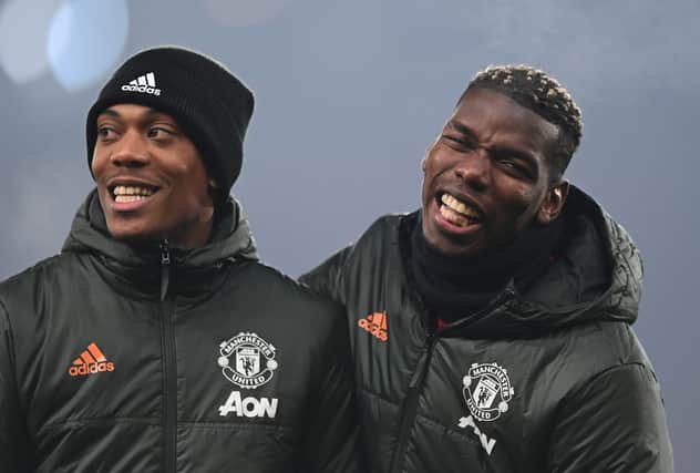 Anthony Martial and Paul Pogba. Credit: Getty.