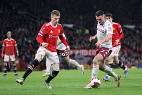 John McGinn faces his international team-mate Scott McTominay. Credit: Getty.