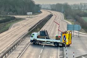The A1 near Stamford was closed following the accident Credit: JPI