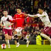 Lingard came on for the latter stages of the win over Aston Villa. Credit: Getty.