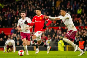 Lingard came on for the latter stages of the win over Aston Villa. Credit: Getty.