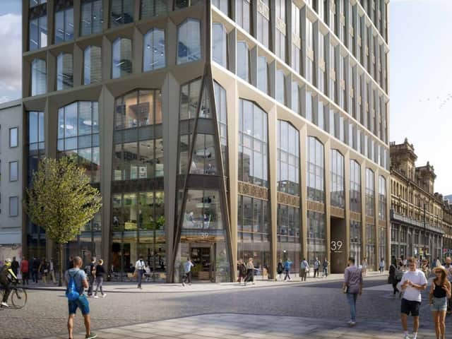 <p>Plans for a 17-storey office block at Speakers House in Deansgate. Image courtesy of Kames Property Income Fund</p>