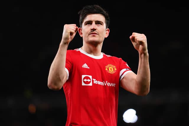 Harry Maguire captained the side at Old Trafford. Credit: Getty.