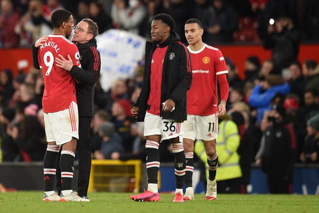 Saturday’s game was Martial’s first appearance under Rangnick. Credit: Getty.