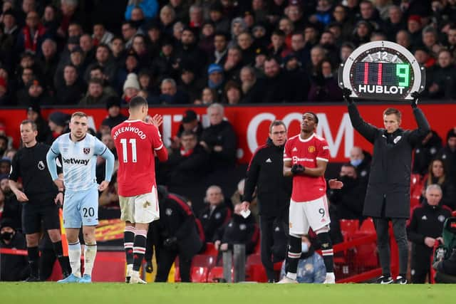 Martial made his first appearance under Rangnick. Credit: Getty.