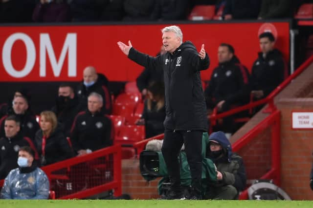 It wasn’t a happy return to Old Trafford for David Moyes. Credit: Getty.