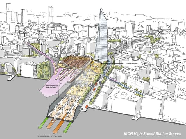 <p>The proposal for a new HS2 station at Manchester Piccadilly created by architects Weston Williamson + Partners</p>