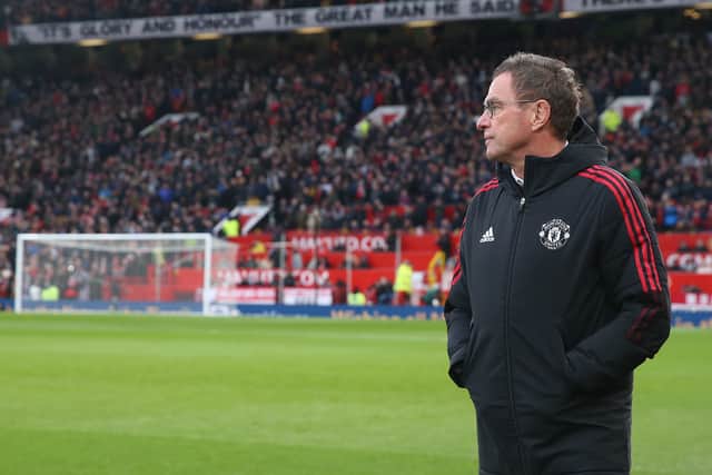 Manchester United interim manager Ralf Rangnick. Credit: Getty.