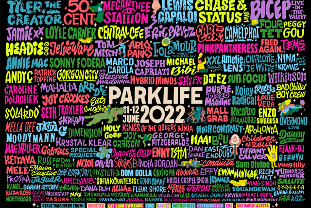 Line-up for Parklife 2022 