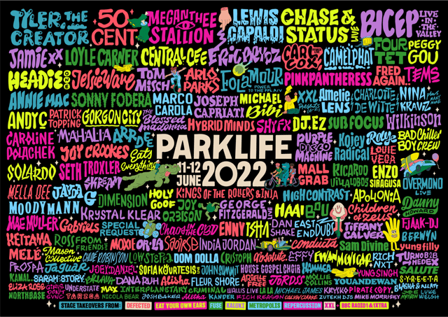 Line-up for Parklife 2022 