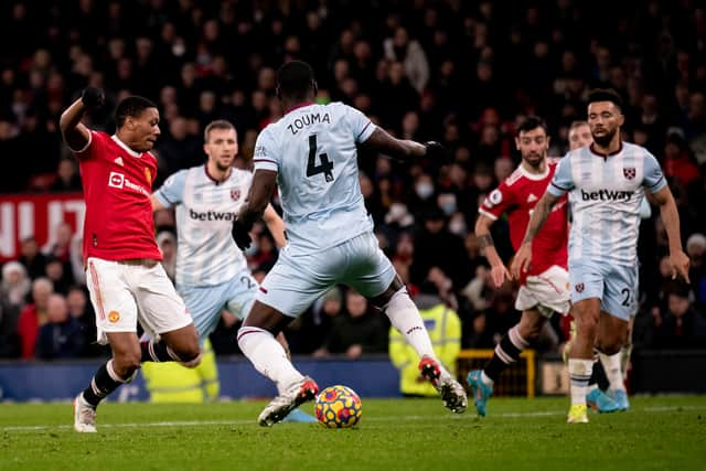 Martial played in Manchester United’s 1-0 win over West Ham United on Saturday. Credit: Getty.