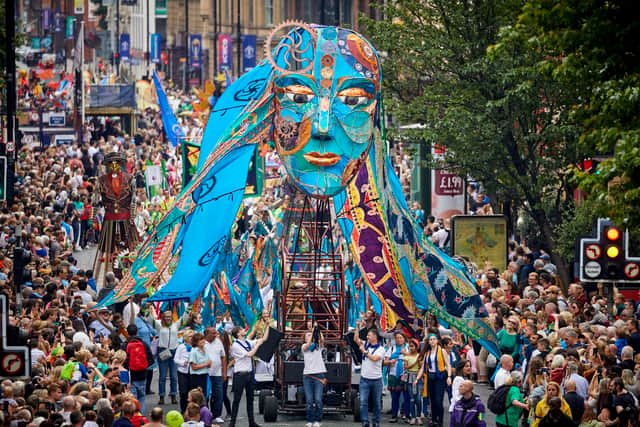 The 10th Manchester Day parade Credit: Mark Waugh