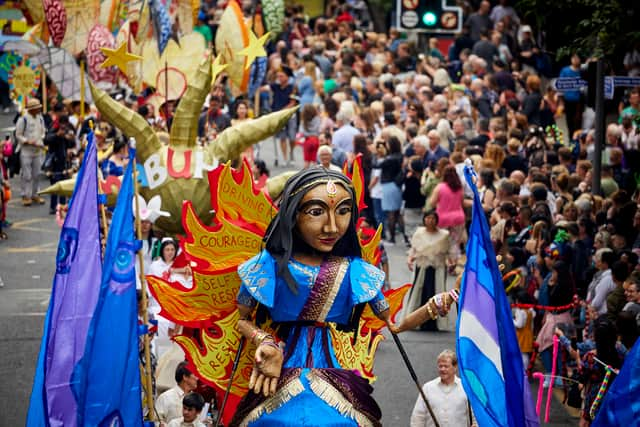 The 10th Manchester Day parade Credit: Mark Waugh