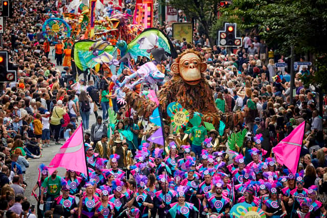 The 10th Manchester Day parade Credit: Mark Waugh