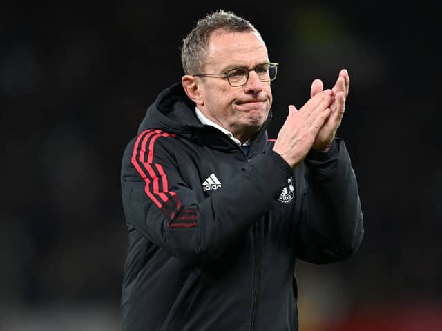 Ralf Rangnick is in charge of United on an interim basis until the summer. Credit: Getty.