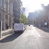 Police were called to an incident in King Street, Manchester, on Sunday Credit: Google Maps