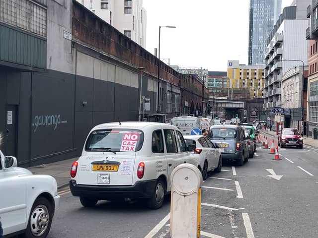 Taxi protest in Manchester 