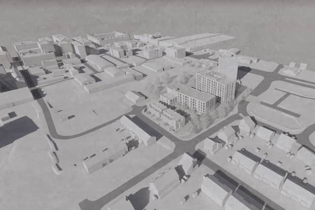 Aerial View From South East of the Rodney Street scheme by This City. Credit: Manchester City Council.