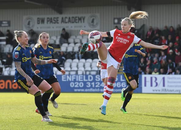 Manchester United and Arsenal drew 1-1 in the WSL. Credit: Getty.