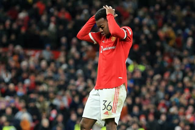 Anthony Elanga missed the decisive penalty against Middlesbrough. Credit: Getty.