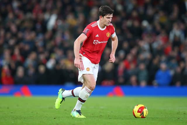 Harry Maguire should skipper the side at Turf Moor. Credit: Getty.