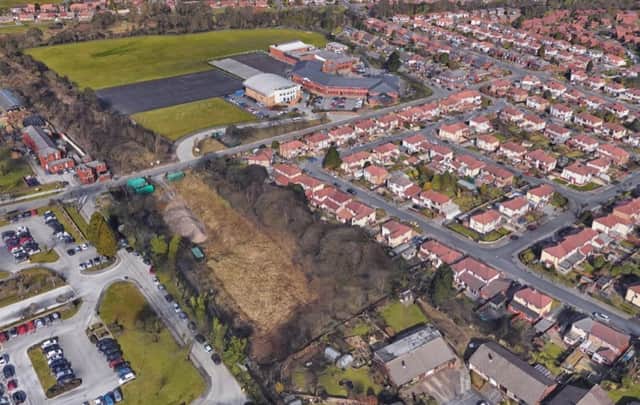 <p>The application for two-four storey buildings and a three-storey block of flats to house around 106 people to be built at the land plot on Minerva Road, Farnworth Credit: via LDRS</p>