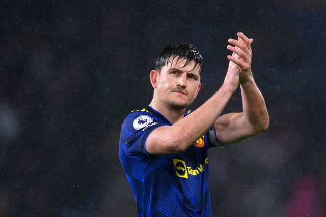 Maguire struggled at Turf Moor. Credit: Getty.