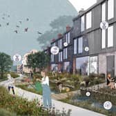Proposals for Godley Green garden village. Photo: Tameside council. 