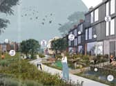 Proposals for Godley Green garden village. Photo: Tameside council. 