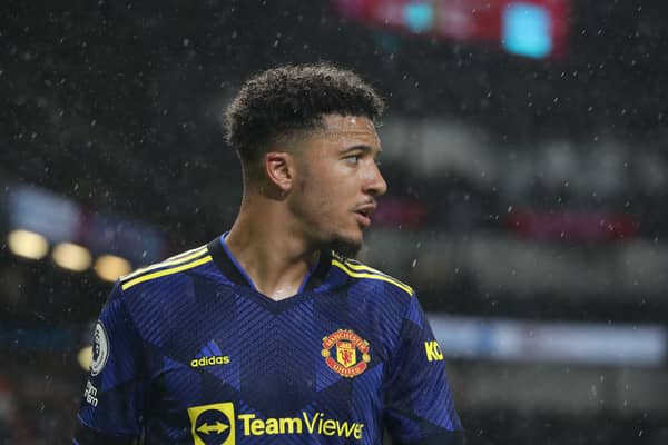 Jadon Sancho of Manchester United at Turf Moor Credit: Getty 