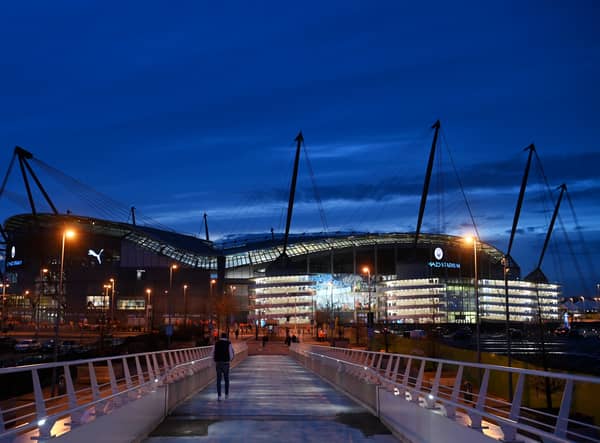 The Etihad stadium ahead of kick-off. Credit: Getty.
