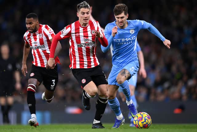 John Stones played at right-back for Manchester City on Wednesday. Credit: Getty.