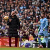 Guardiola was delighted with Stones’s performance. Credit: Getty.