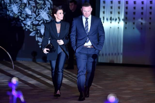 Wayne Rooney attends the “Rooney” World Premiere with wife Coleen at Home cinema in Manchester Credit: Getty