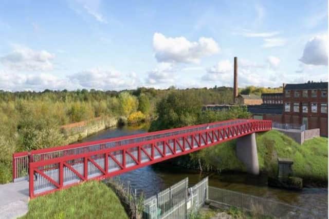 Plans for the bridge, at Milltown Street in Radcliffe Credit: via LDRS