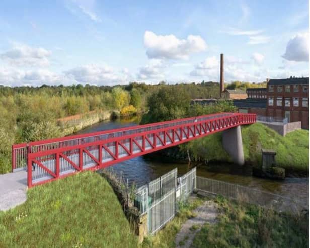 Plans for the bridge, at Milltown Street in Radcliffe Credit: via LDRS