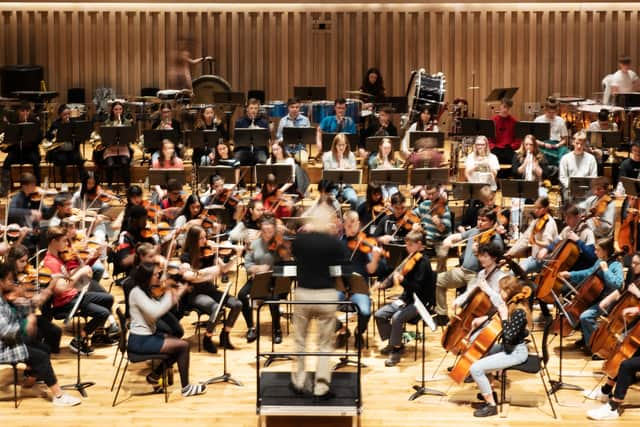 Chetham’s Symphony Orchestra playing in The Stoller Hall. Photo: Sara Porter