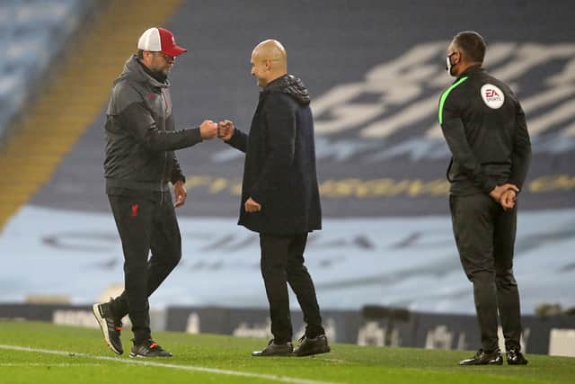 Klopp and Guardiola have won the last four titles between them. Credit: Getty.
