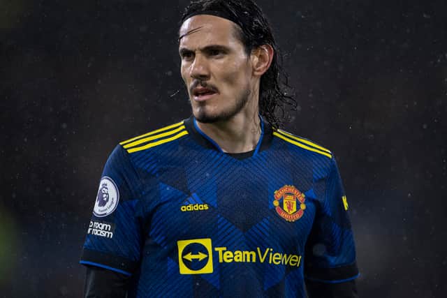 Edinson Cavani’s contract with United expires at the end of the season. Credit: Getty. 